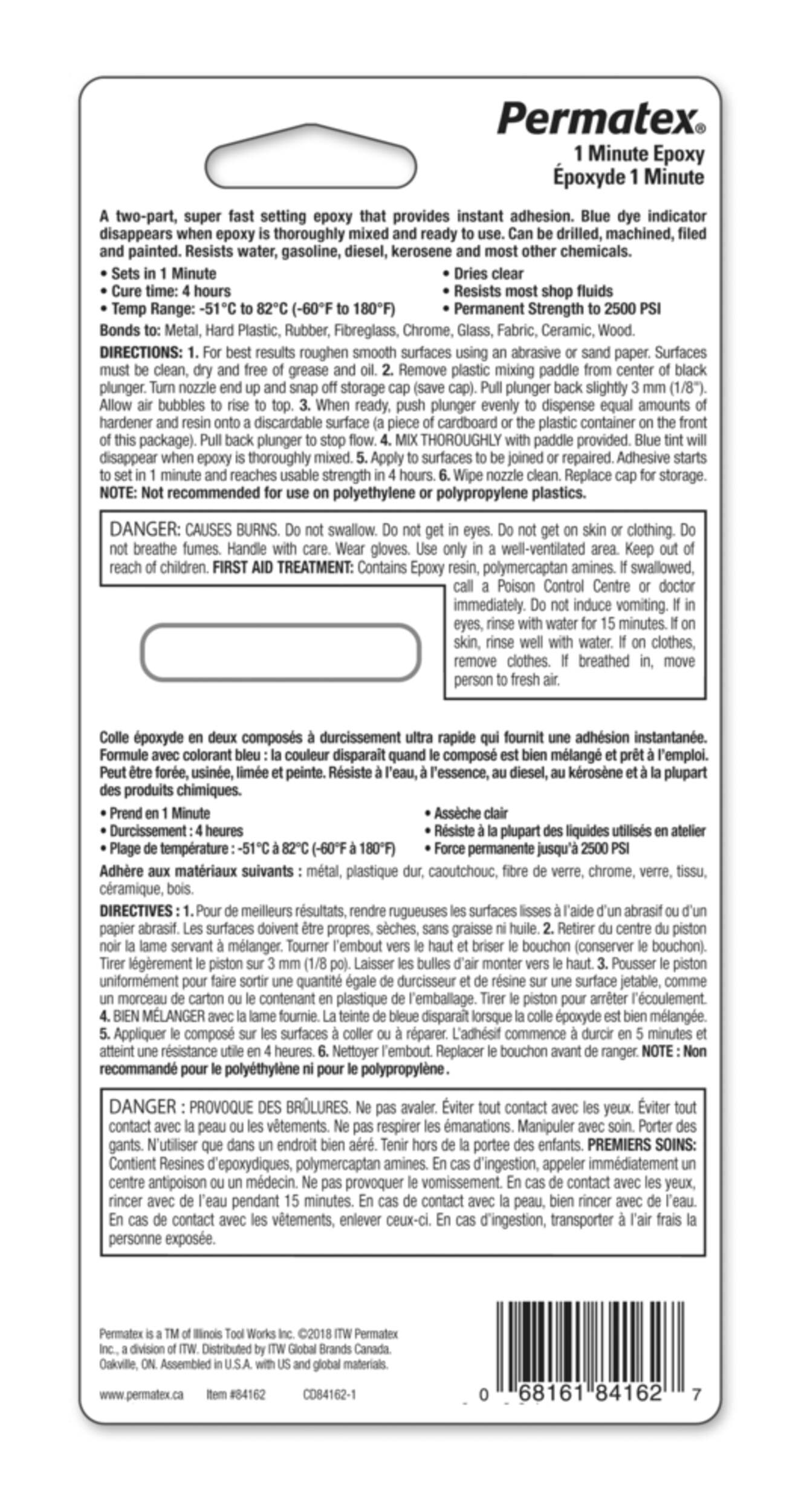 Permatex® 1 Minute Epoxy, 25mL Canadian Tire