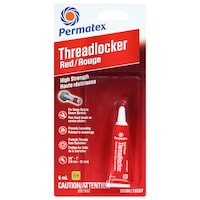 Permatex® 26207 High-Strength 262 Threadlocker, Red, 6-mL Front_Flat