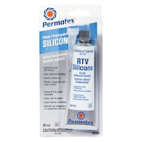 Permatex® RTV Silicone Adhesive/Sealant, Clear, 300-mL Front_Flat