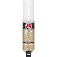 J-B Weld Plastic Bonder High Strength Epoxy Syringe, Tan, 25-mL Front_Flat