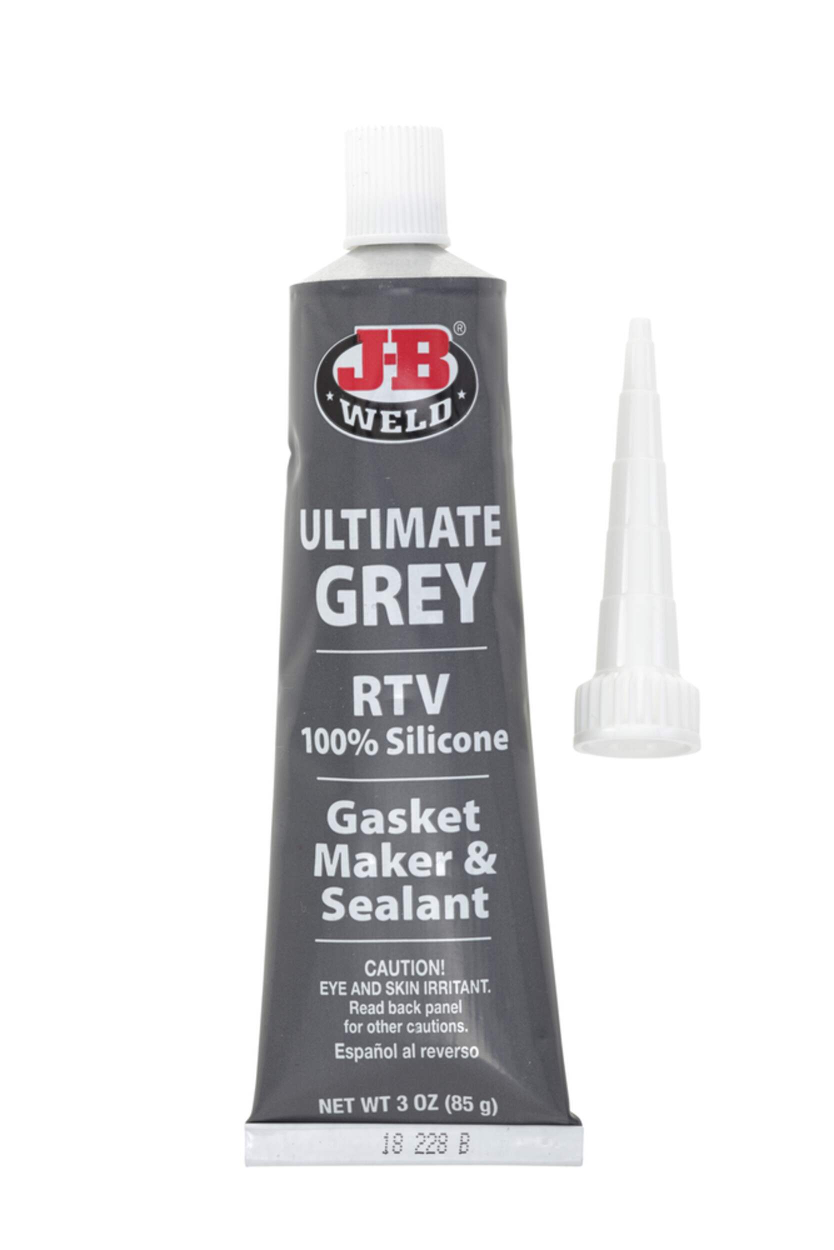 J-B Weld 32327 Ultimate Grey Gasket Maker & Sealant, 3-oz Front_Flat