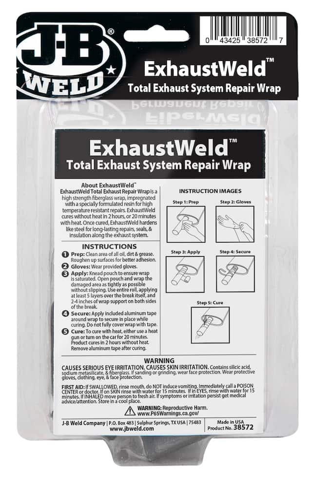 JB Weld Exhaust Weld Total Exhaust Repair Wrap, Single, 2in x 72in