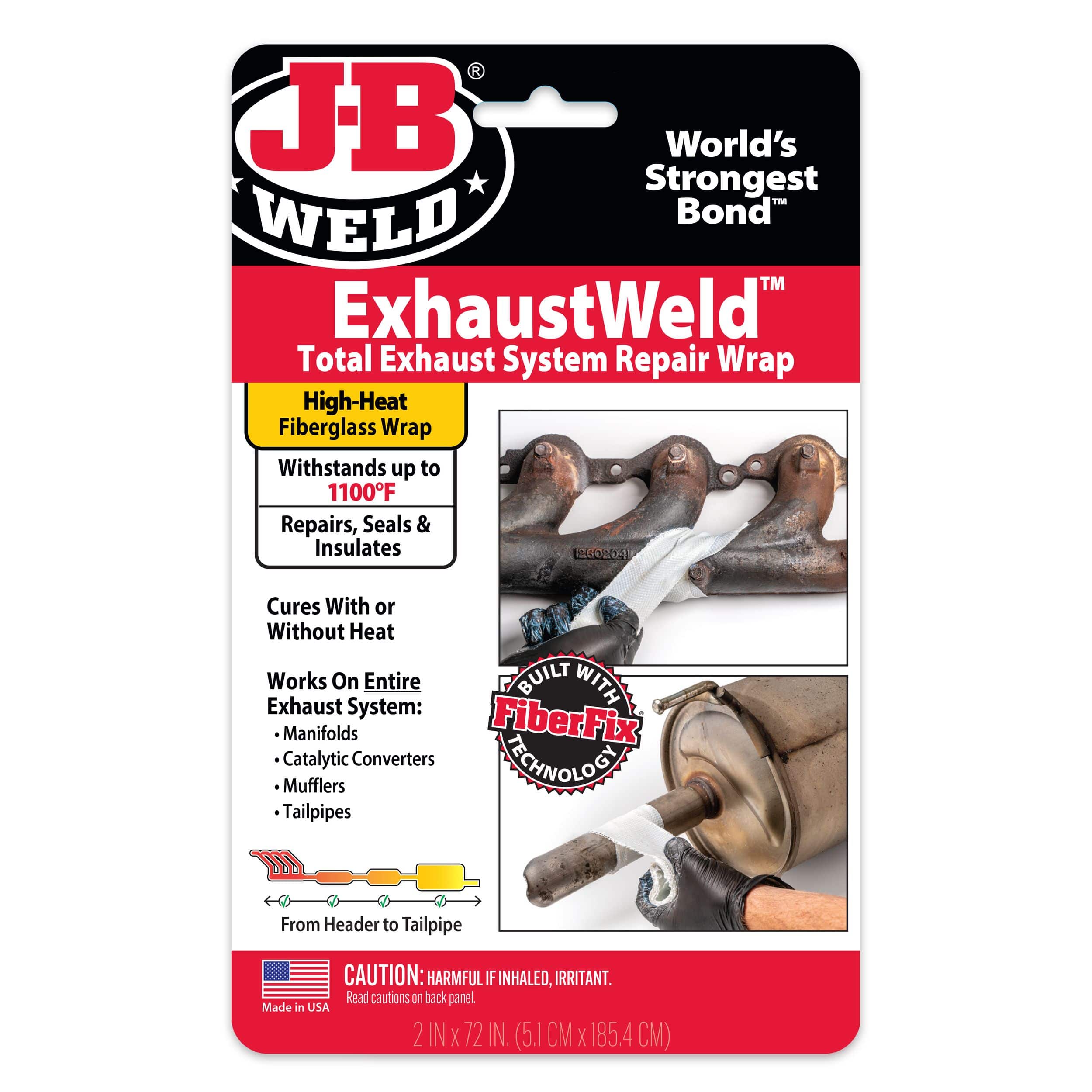 J-B Weld Exhaust Weld Total Exhaust Repair Wrap, Single, 2-in x 72-in