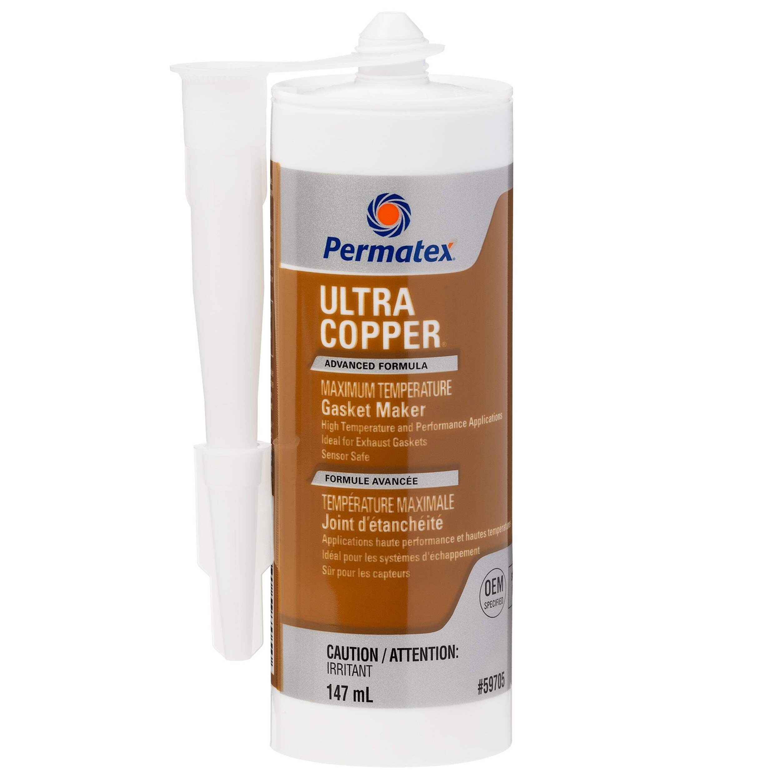 Permatex® 59705 Ultra Copper Maximum Temperature Gasket Maker, 147mL