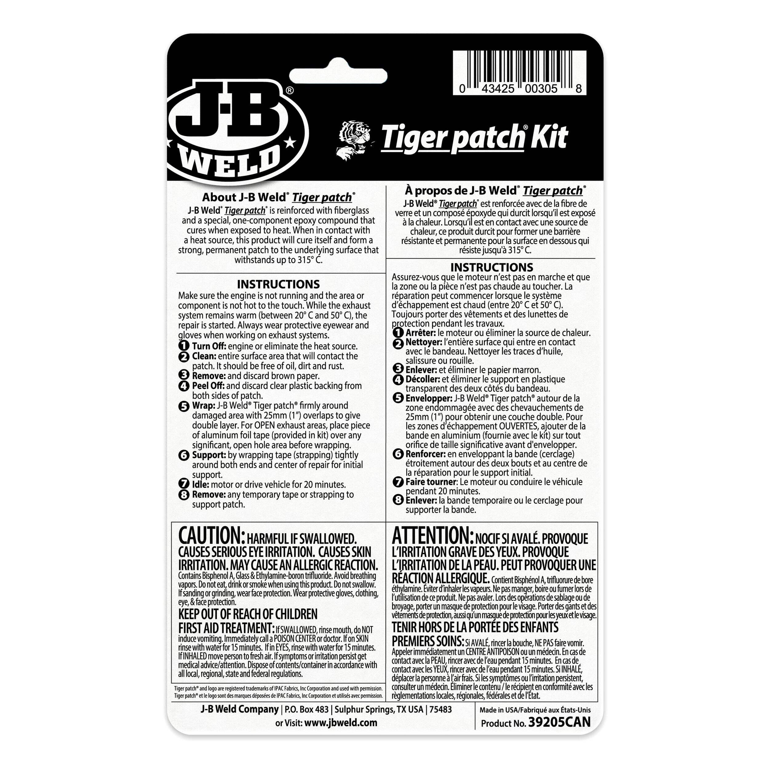 JB Weld Epoxy Muffler Wrap Repair Patch Kit, 2in x 24in Canadian Tire