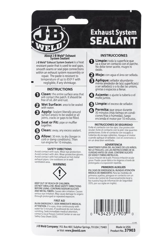 JB Weld 37903 Exhaust System Sealant, 3oz Canadian Tire