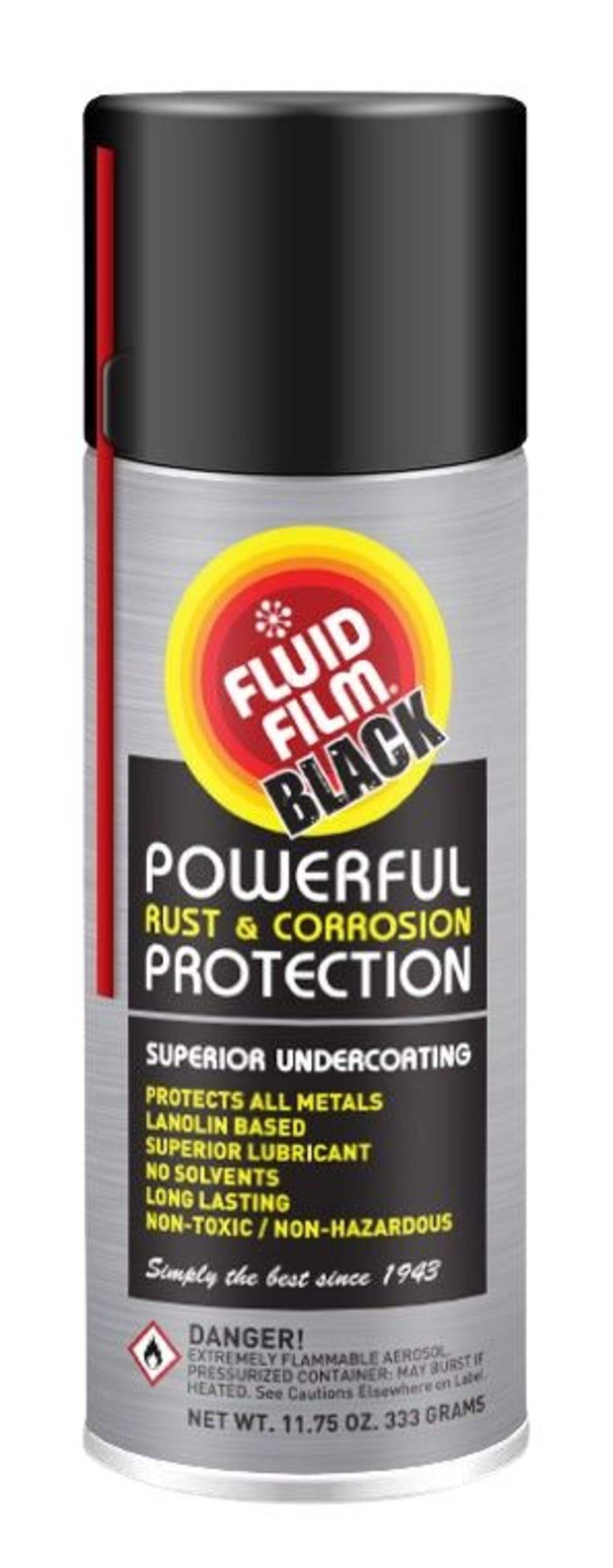 Fluid Film Aerosol Penetrant & Lubricant, Black, 333-g Front_Flat