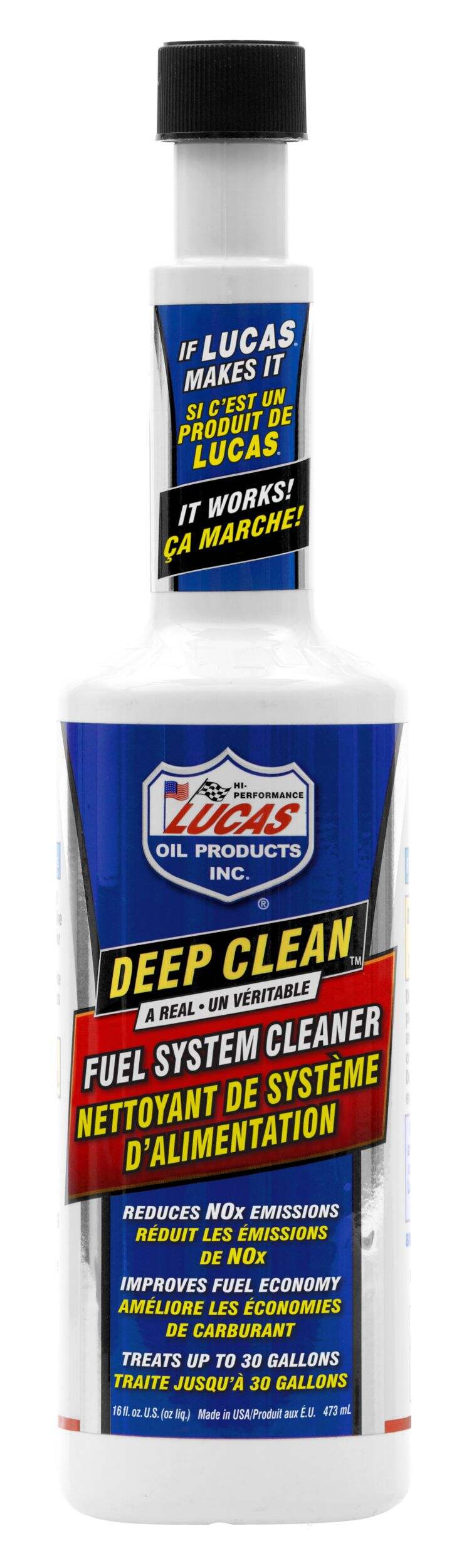 Lucas Oil Deep Clean Fuel System Cleaner additive, 155-mL Front_Flat
