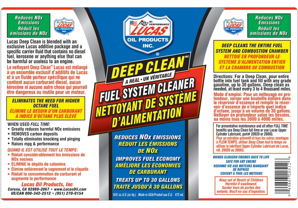 Lucas Oil Deep Clean Fuel System Cleaner additive, 155mL Canadian Tire