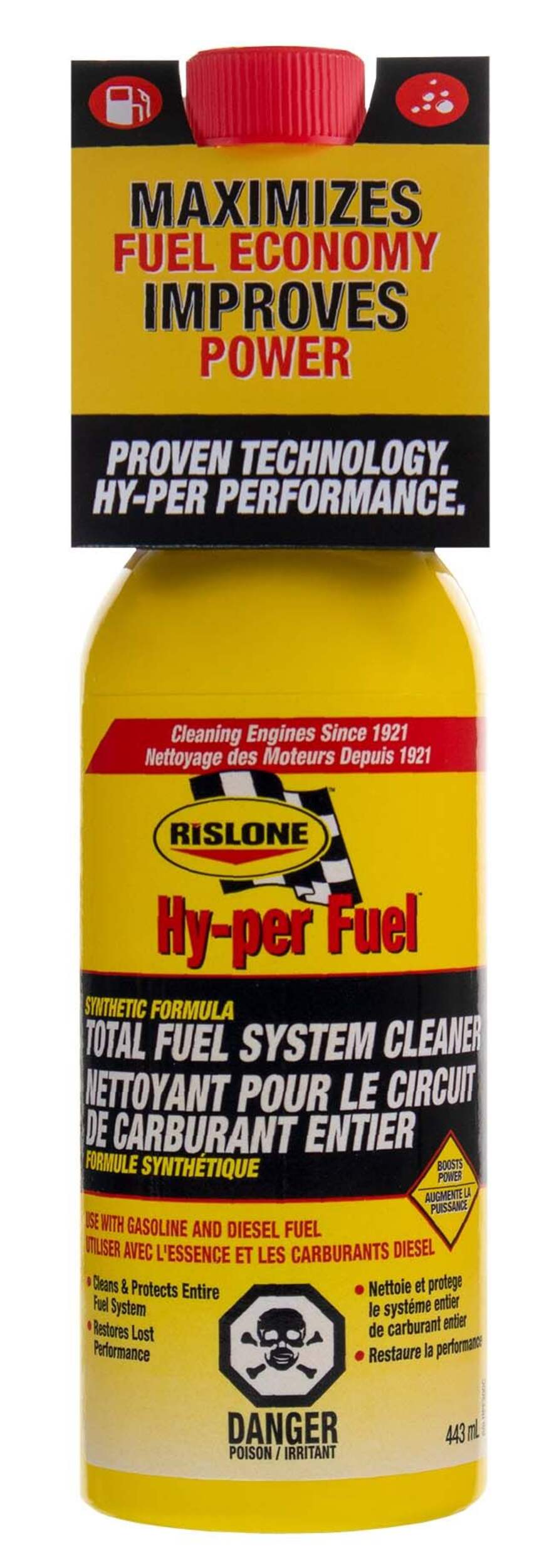 Rislone Hy-per Fuel Synthetic Total Fuel System Cleaner, 443-mL Front_Flat