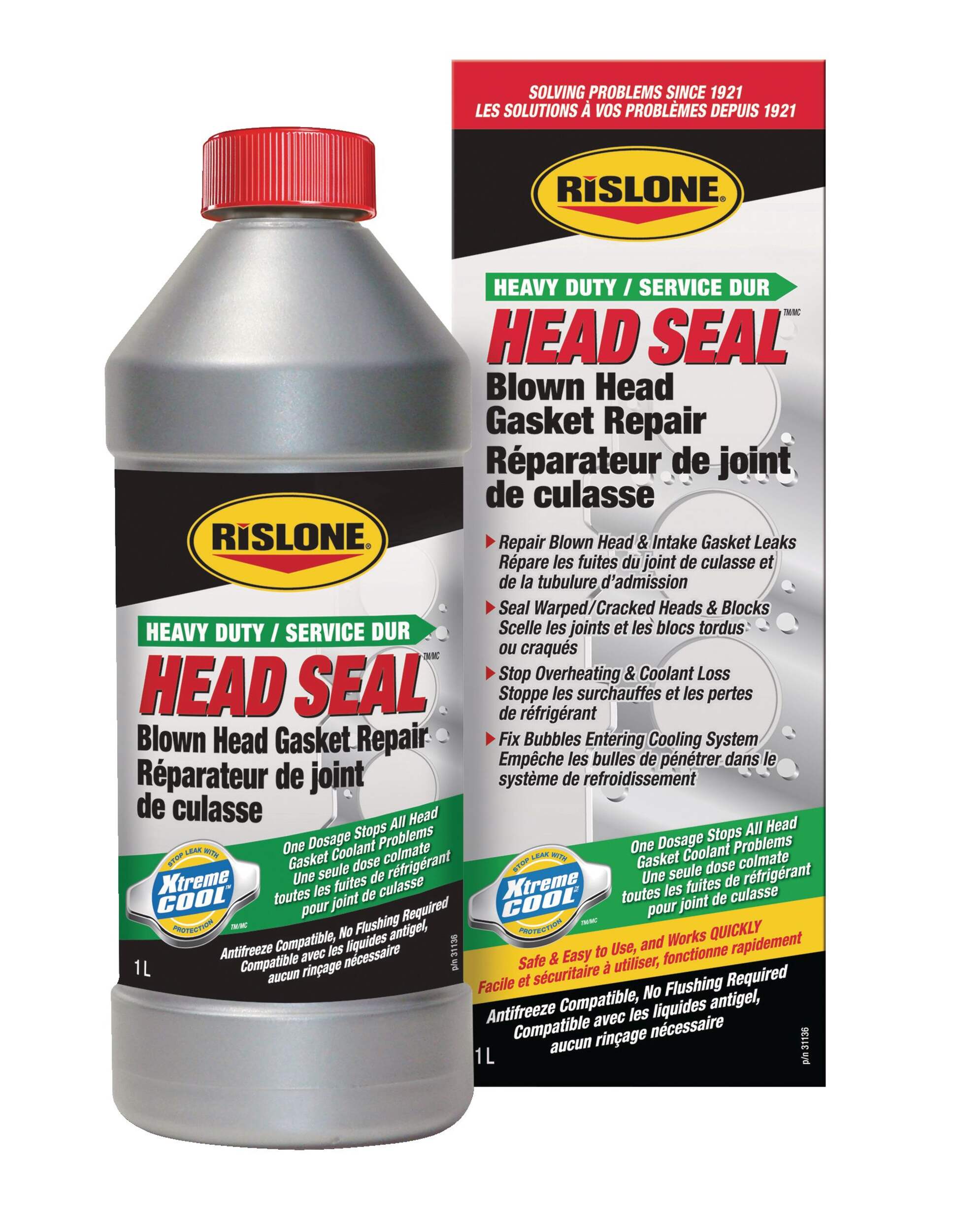 Rislone Head Seal Blown Head Gasket Repair, 1-L Front_Flat