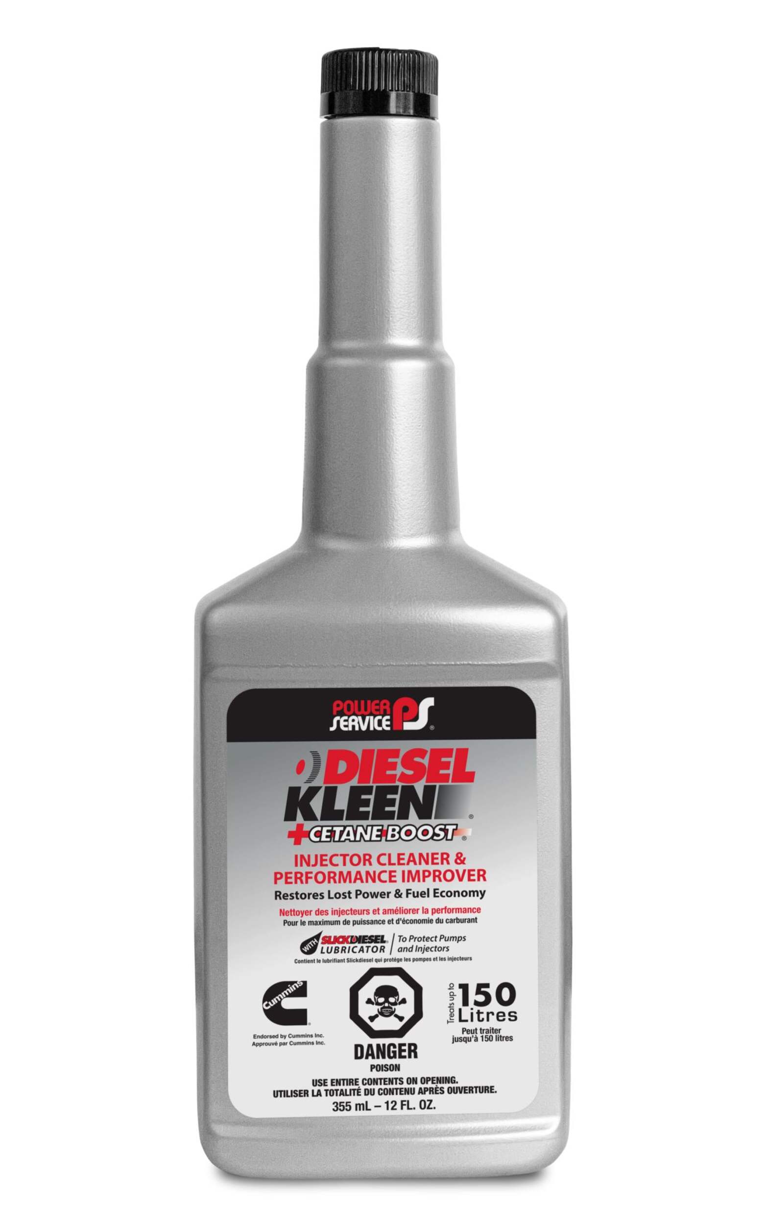 Power Service 3016-09 Diesel Kleen Diesel Injector Cleaner & Performance Improver w/Cetane Boost, 355-mL Front_Flat