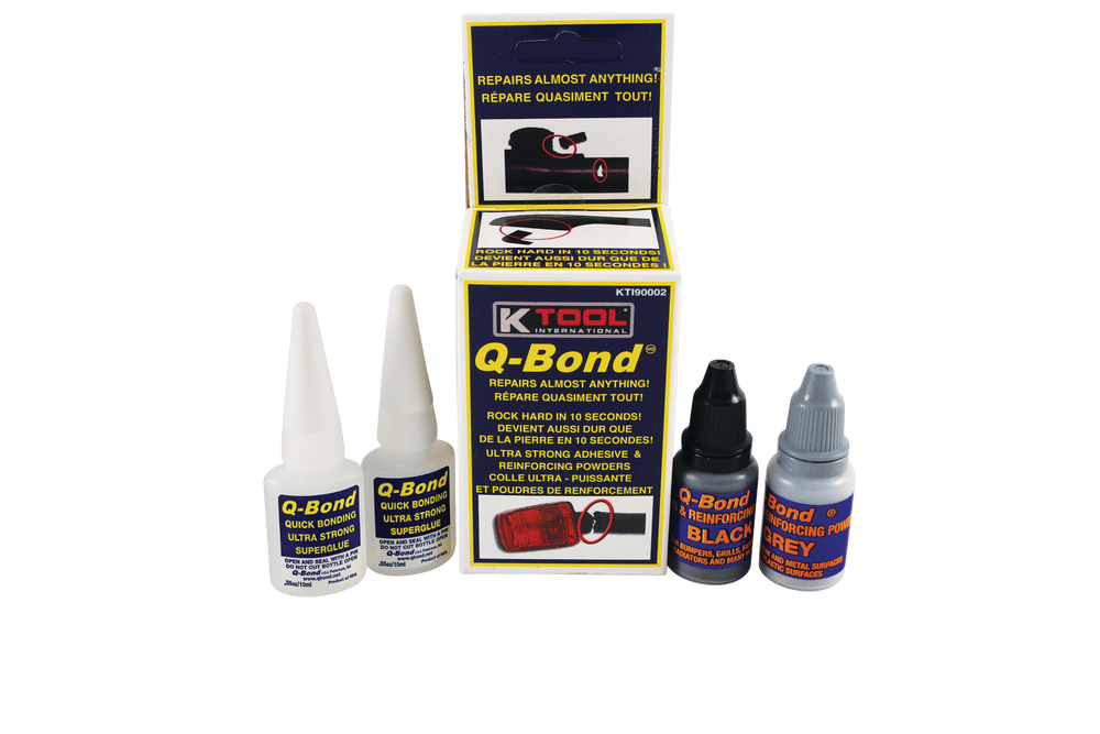 Q Bond QB2 Ultra Strong Adhesive Filler Q-Bond Black And Grey Powder Kit FAST!!! 