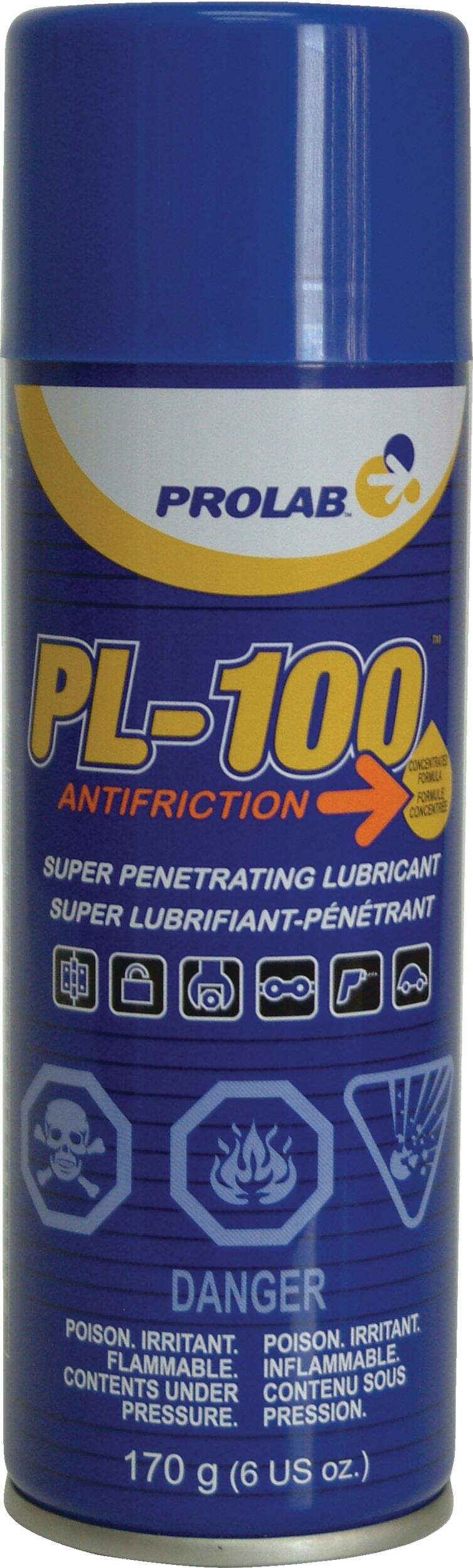 Prolab PL-100 Multi-Purpose Penetrating Lubricant, Antifriction, 170-g Front_Flat