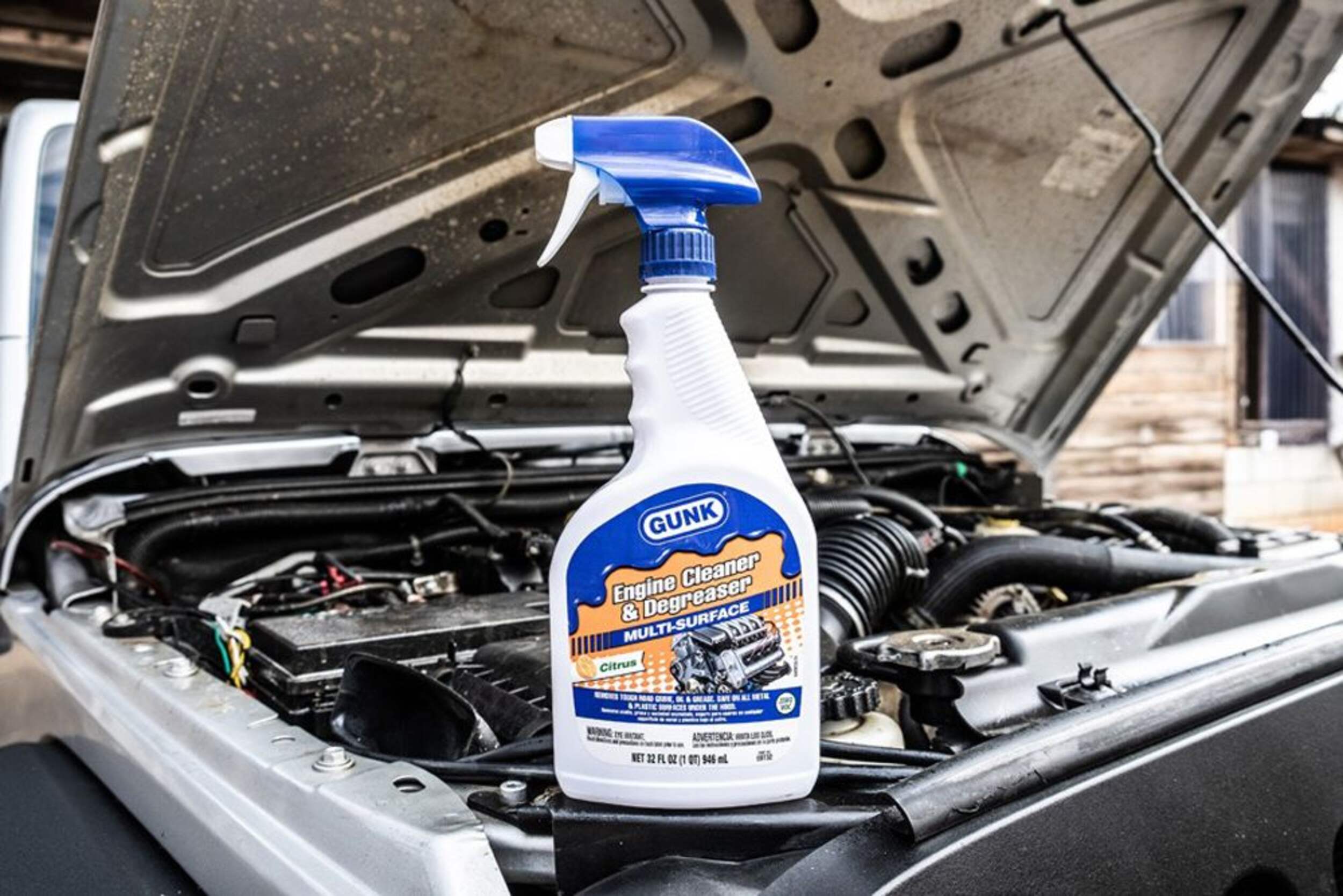 GUNK MultiSurface Engine Cleaner & Degreaser with Trigger Spray, 946