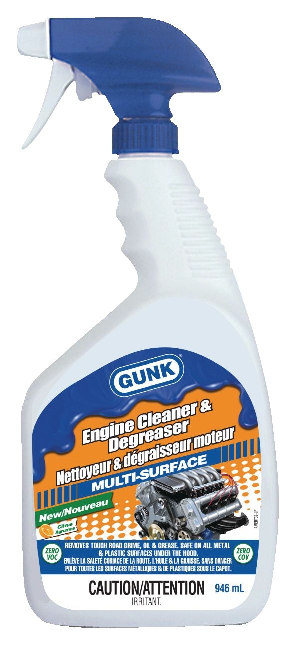 GUNK MultiSurface Engine Cleaner & Degreaser with Trigger Spray, 946
