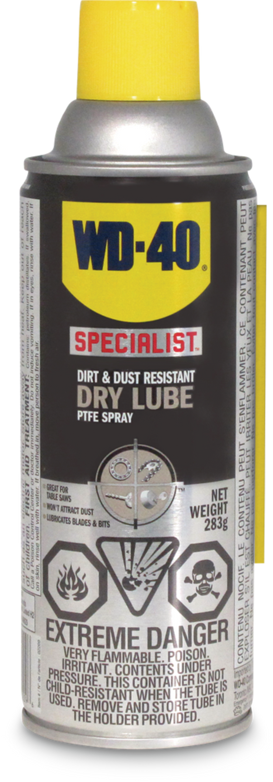 WD40 Specialist 2209 Dirt & Dust Resistant Dry Lube PTFE Spray, 283g