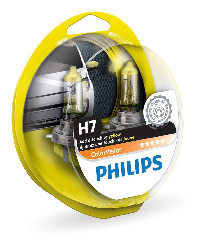 H7 YellowPhilips ColorVision Headlight Bulbs, 2pk Canadian Tire