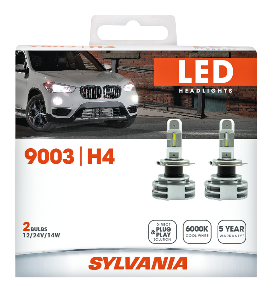 9003 Sylvania ZEVO® LED Headlight Bulb, 6000k Cool White Light, 2pk