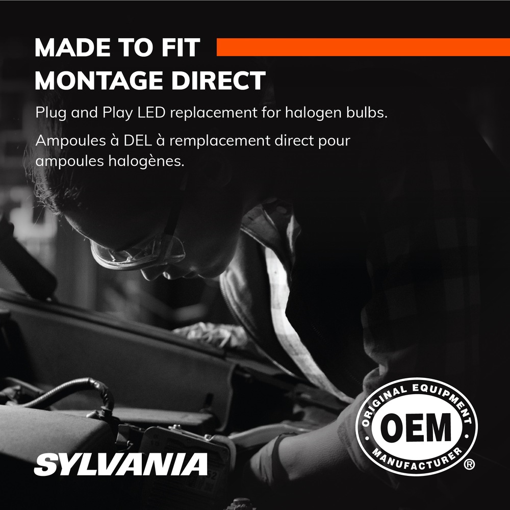 H7 Sylvania ZEVO® LED Headlight Bulb, 6000k Cool White Light, 2pk