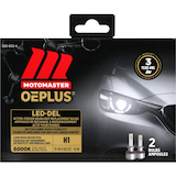 MotoMaster H1 OEPLUS® LED Headlight Bulb, 6000k Cool White Light, 2-pk Front_Flat