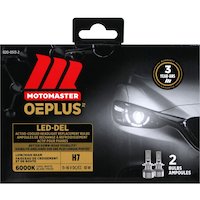 MotoMaster H7 OEPLUS®  LED Headlight Bulb, 6000k Cool White Light, 2-pk Front_Flat