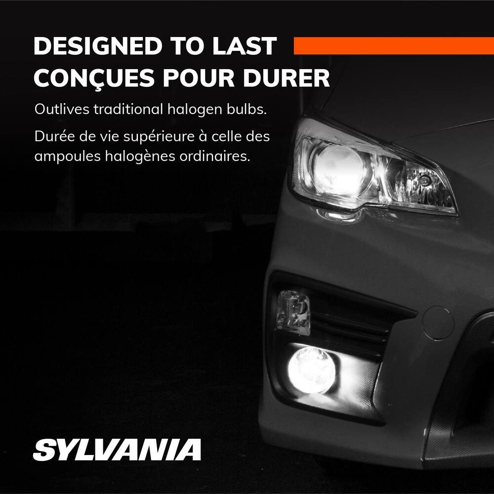 5202 Sylvania ZEVO® LED Fog Lights, 6000k Cool White Light, 2-pk