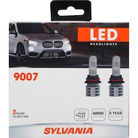 Sylvania 9007 ZEVO® LED Headlights, 6000k Cool White Light, 2-pk Front_Flat