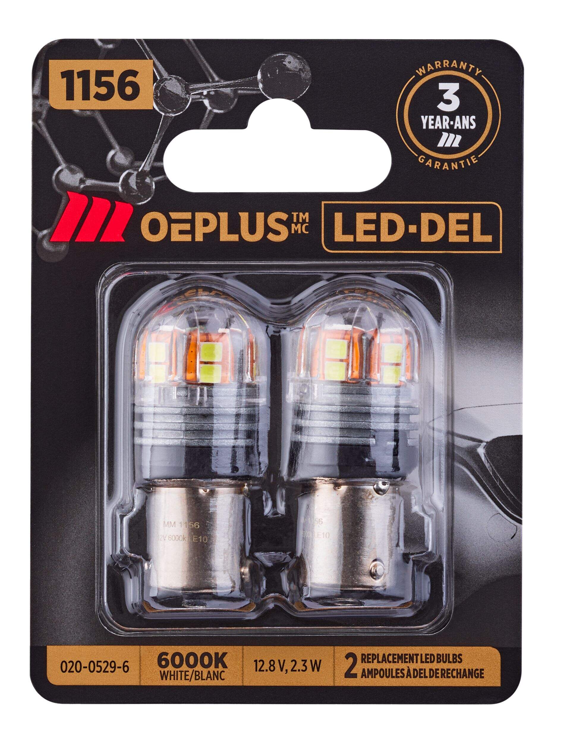 Mini-ampoules à DEL MotoMaster 1156 OEPLUS<sup>MD</sup>, paq. 2 Front_Flat