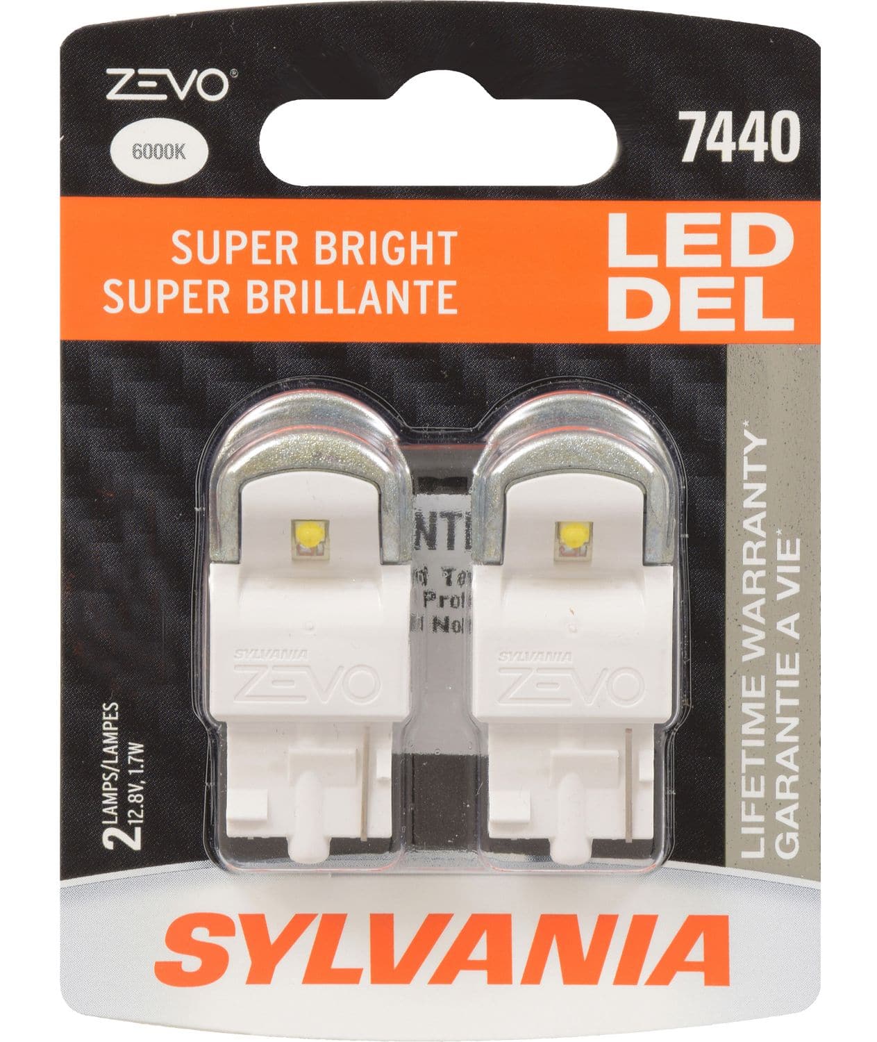 7440 Sylvania ZEVO® LED Mini Bulb, Super Bright, 2-pk