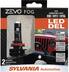 H8/H11/H16 Sylvania ZEVO® LED Fog Lights, 6000k Cool White Light, 2-pk Front_Flat