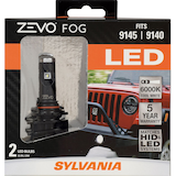 9145/9140 Sylvania  LED Fog Lights, 6000k Cool White Light, 2-pk Front_Flat