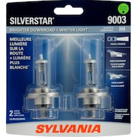 Ampoule de phare à halogène Sylvania 9003 Silverstar, haut rendement, paq. 2 Front_Flat