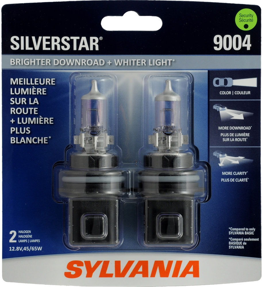 Ampoule de phare à halogène Sylvania SilverStar 9004, lumière plus