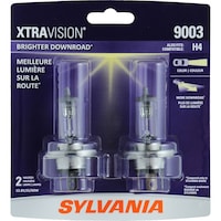 Ampoule de phare à halogène Sylvania 9003 XtraVision, paq. 2 Front_Flat