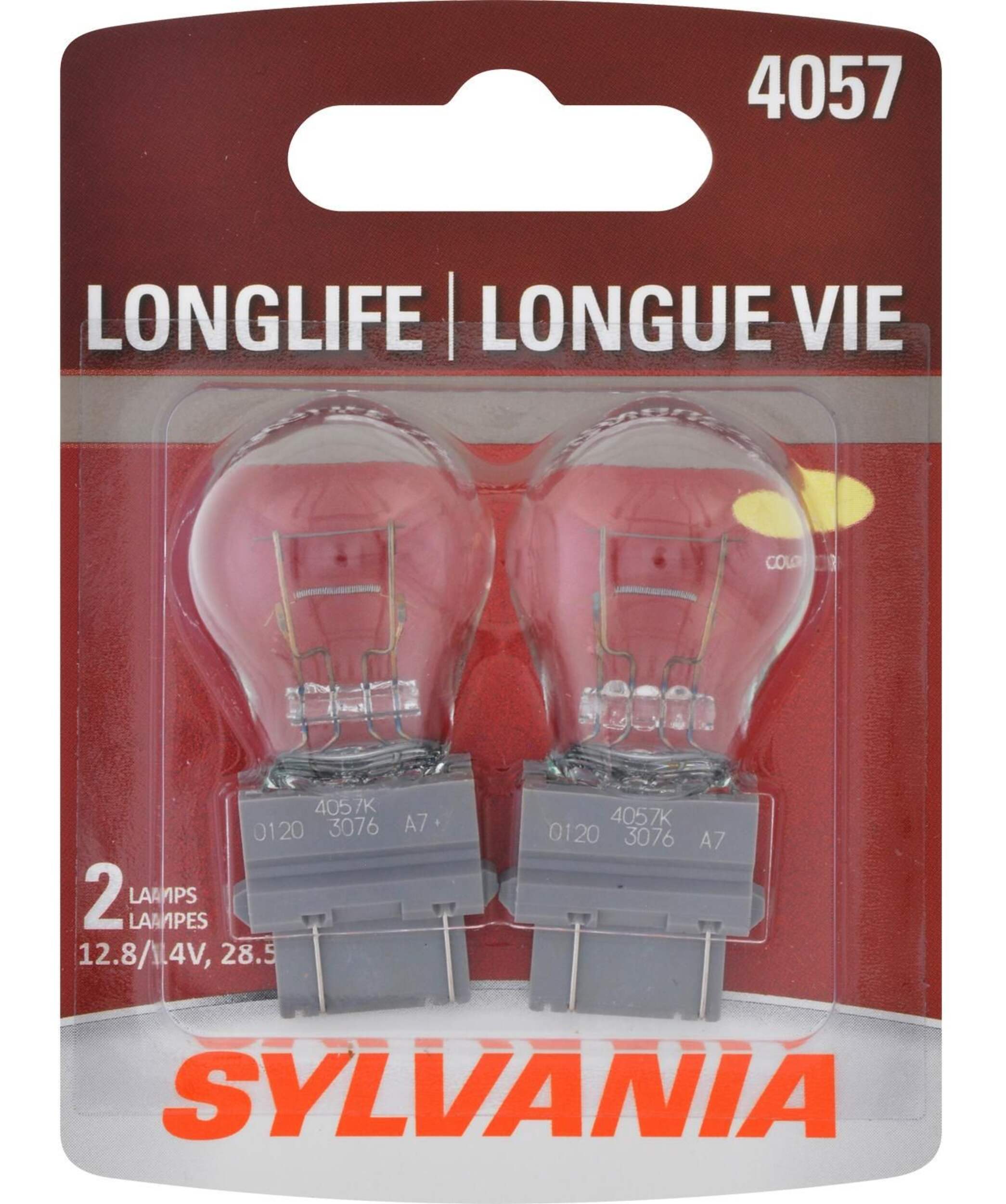 4057 Sylvania Long Life Mini Bulb, 2-pk Front_Flat