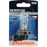 Ampoule de phare à halogène Sylvania SilverStar 9145, lumière plus blanche, paq. 1 Front_Flat