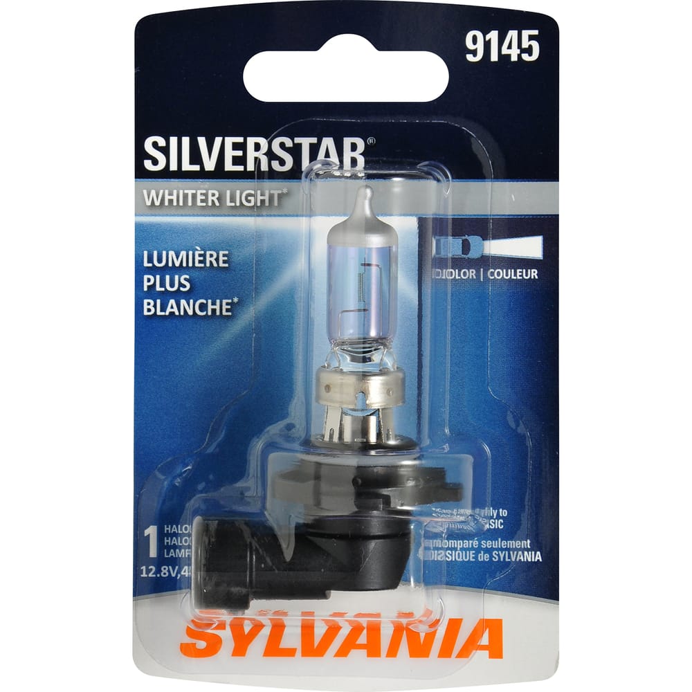 9145 Sylvania SilverStar® Halogen Headlight Bulb, Whiter Light, 1pk