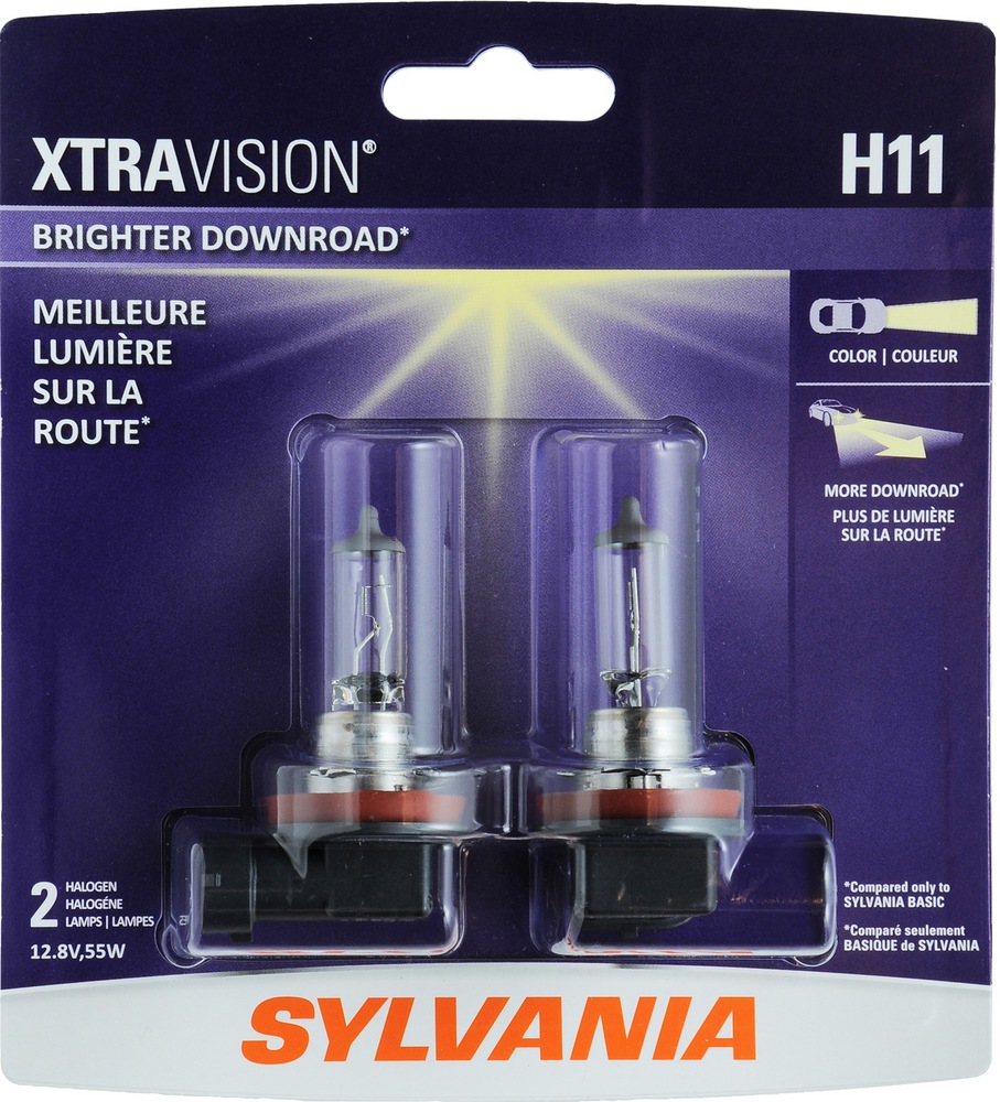 H11 Sylvania Halogen Headlight Bulb, 2pk Canadian Tire