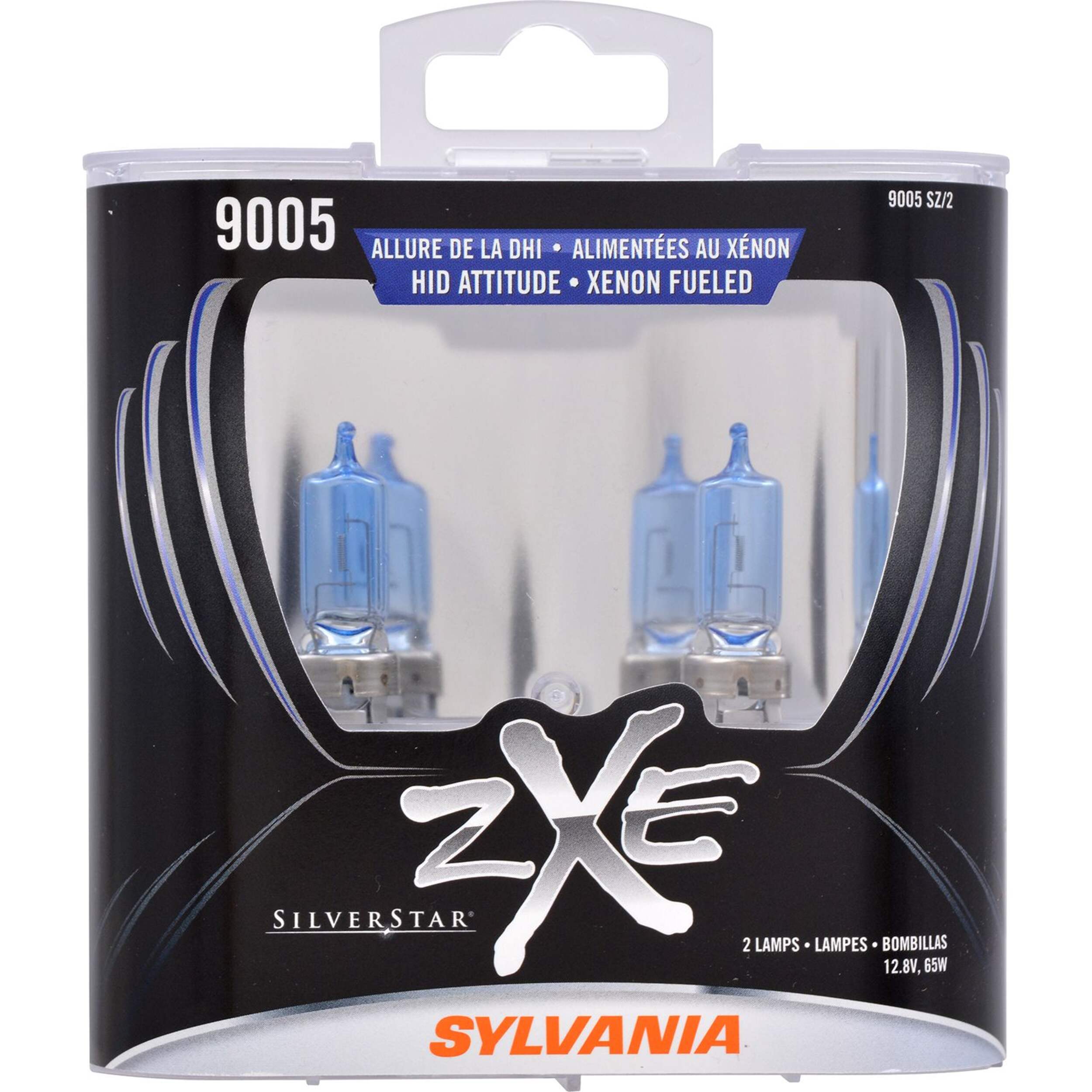 Sylvania 9005 SilverStar® zXe Halogen Headlight Bulb, 2-pk Front_Flat
