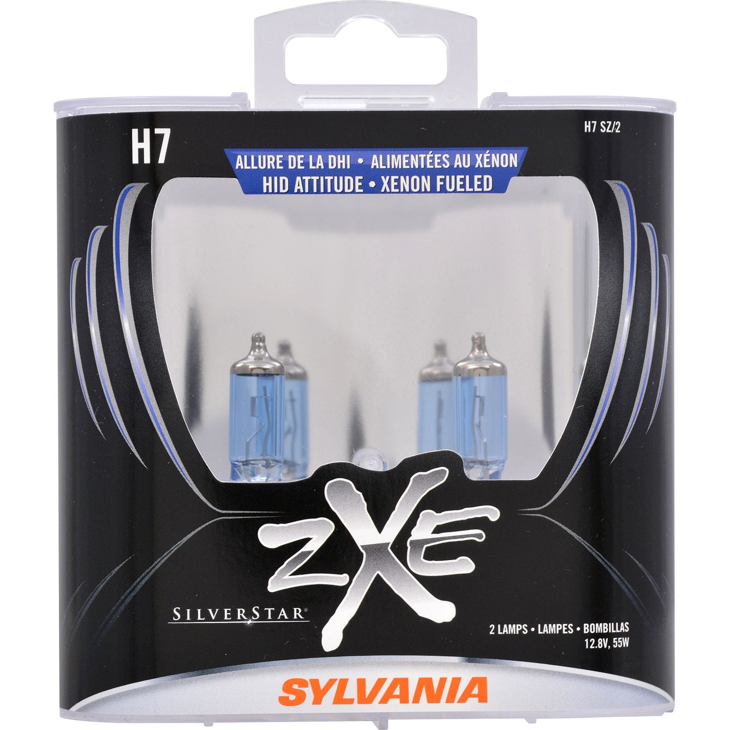 SYLVANIA H7 SilverStar zXe Gold Halogen Headlight Bulb, 2 Pack