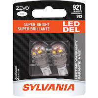SYLVANIA ZEVO® 921 LED Mini Bulb, Super Bright, 2-pk Front_Flat