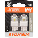 SYLVANIA 7443 WHITE ZEVO LED Mini, 2 Pack Front_Flat