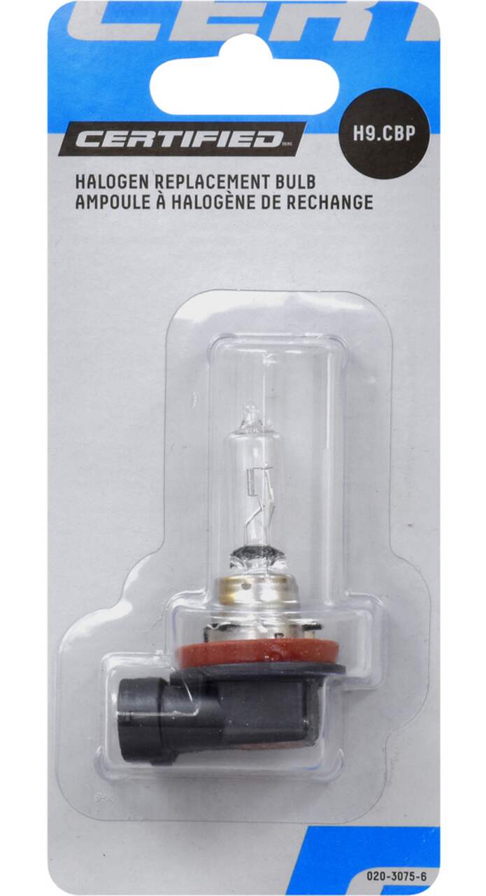 Ampoule de phare à halogène Certified H9, paq. 1