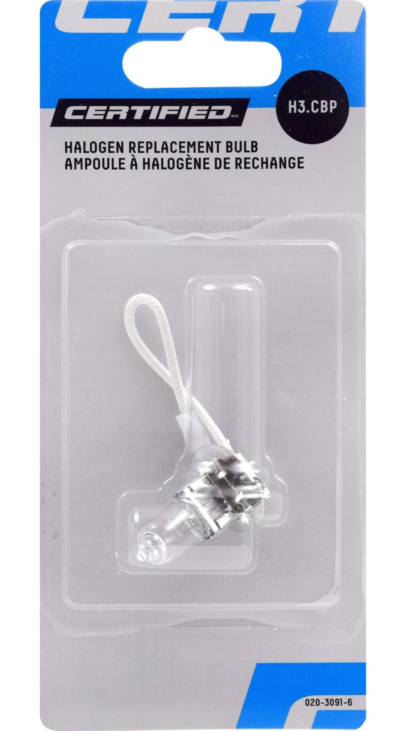 H3 Certified Halogen Headlight Bulb, 1-pk Front_Flat