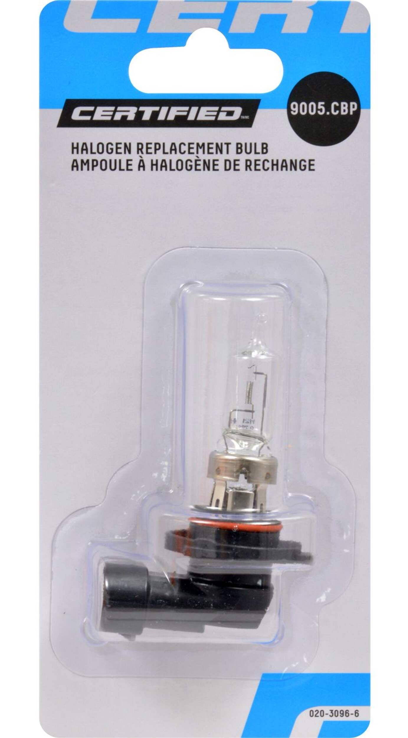 9005 Certified Halogen Headlight Bulb, 1-pk Front_Flat
