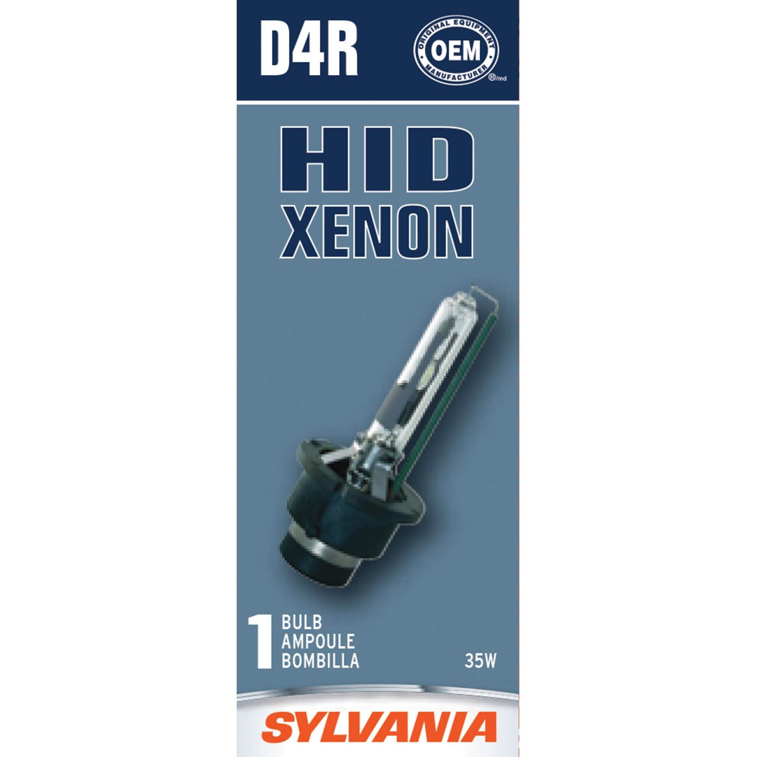 D4R Sylvania HID Headlight Bulb, 1-pk Front_Flat