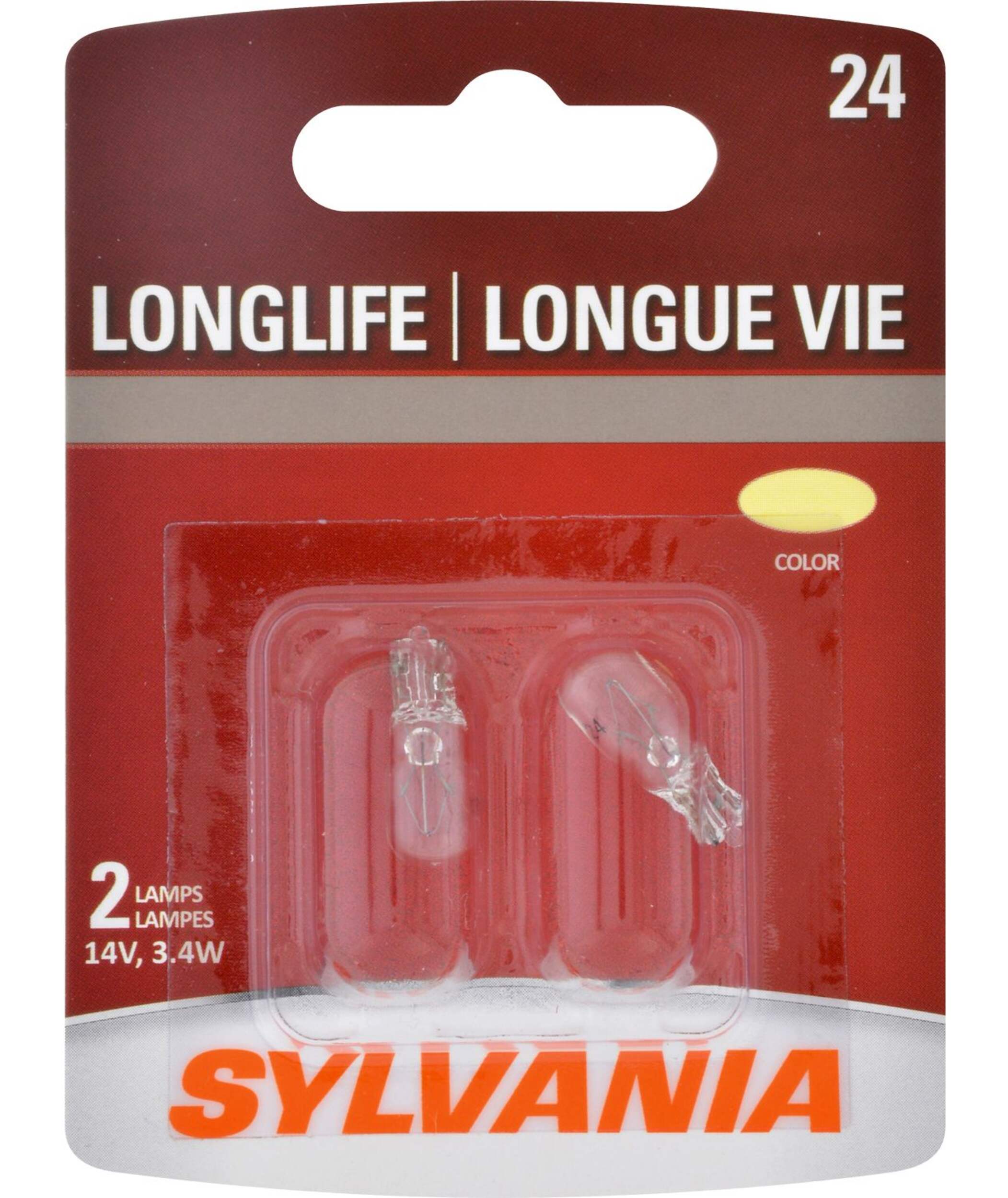 Ampoules miniatures Sylvania longue durée&nbsp;24, paq. 2 Front_Flat