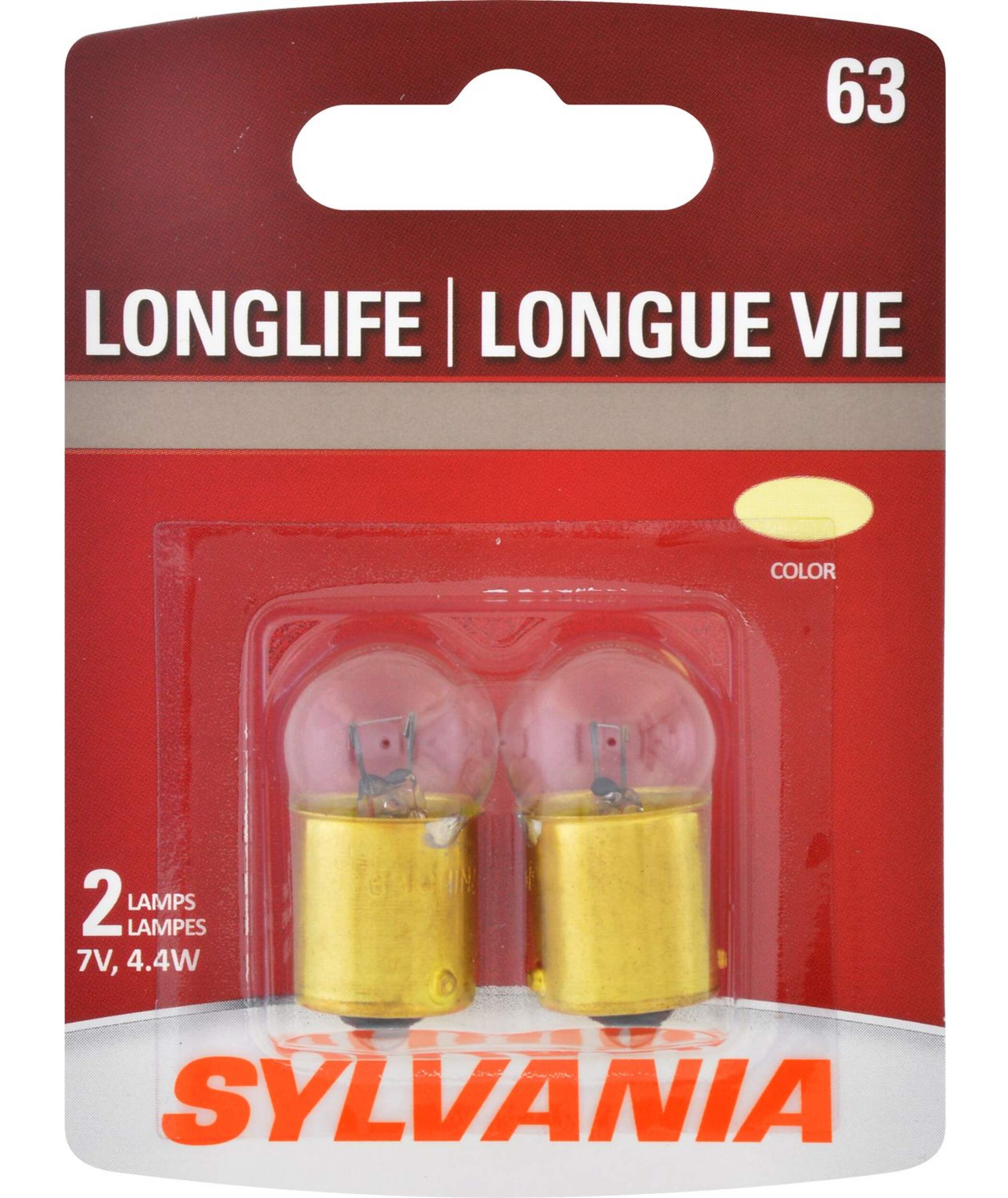 63 Sylvania Long Life Mini Bulb, 2-pk Front_Flat