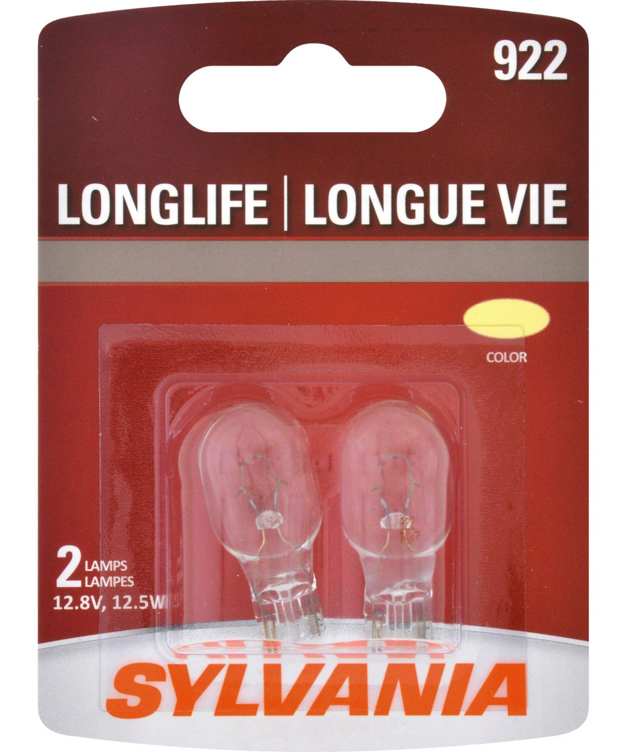 922 Sylvania Long Life Mini Bulb, 2-pk Front_Flat